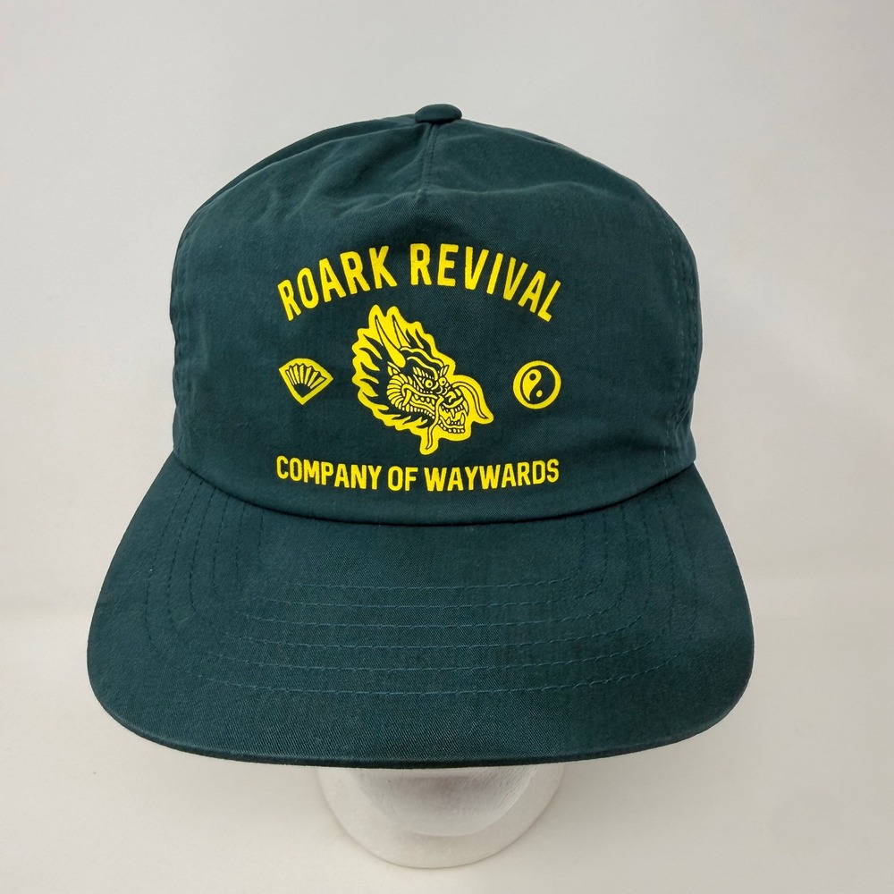 Roark Revival Company of Waywards Snapback Hat Teal Yellow Dragon Yupoong Cap